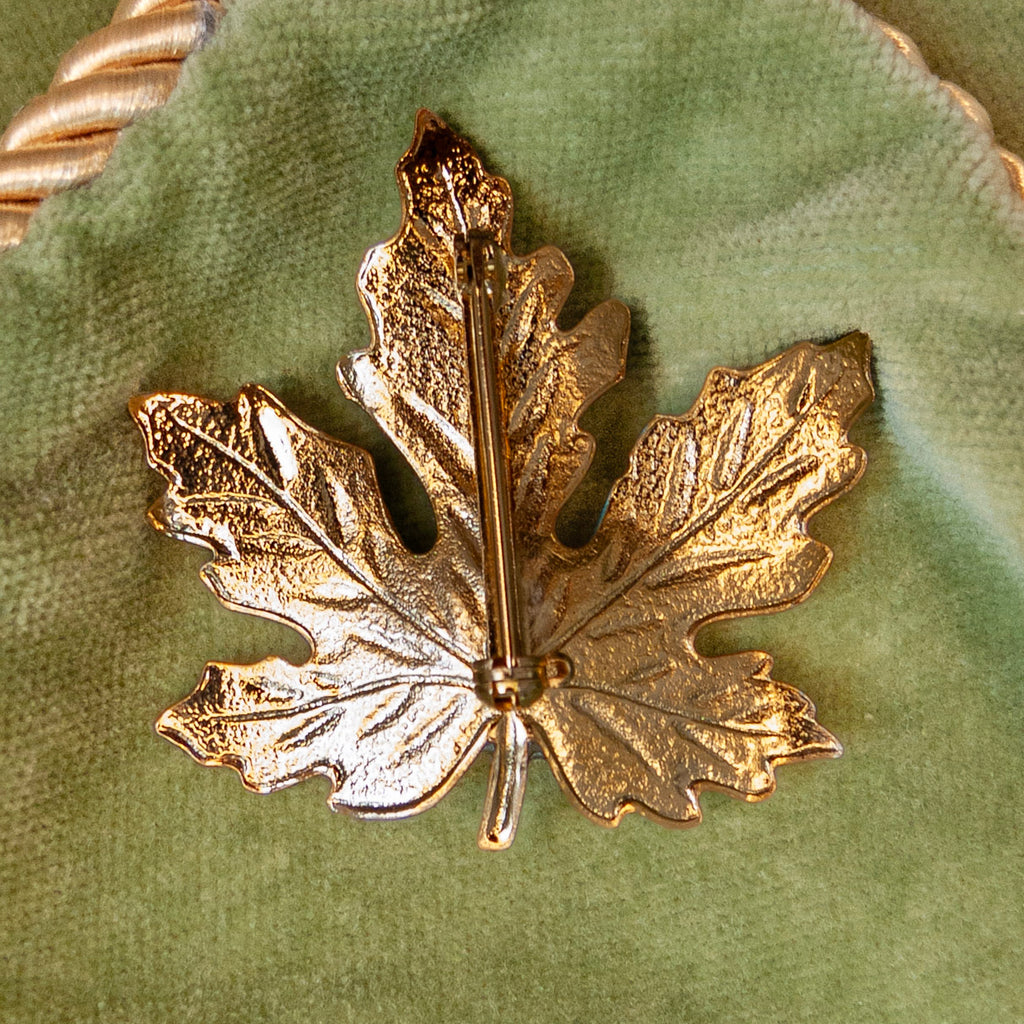 Blue Leaf Brooch